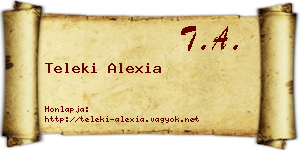 Teleki Alexia névjegykártya